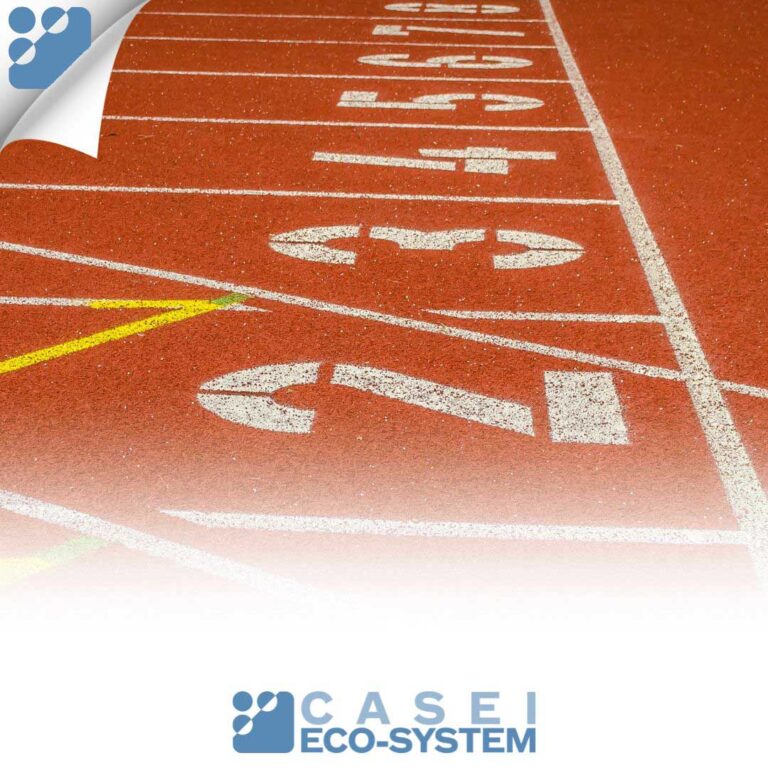 Pista di atletica realizzata con ECO-SPORT ROLL alla fiera Liberamente 2024
