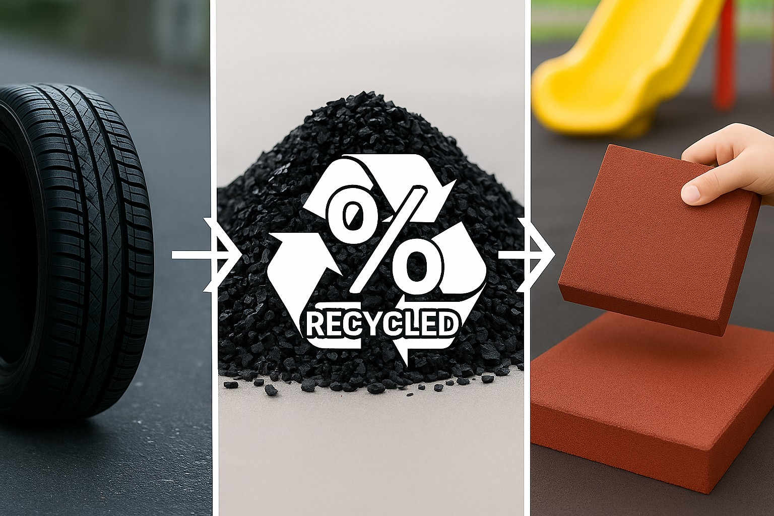 Recycled Materials Certification: Why We Chose REMADE® 2 The Life Cycle of Recycled Rubber for Playground Safety Surfacing