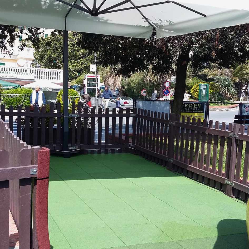 Condominium playground with outdoor rubber flooring