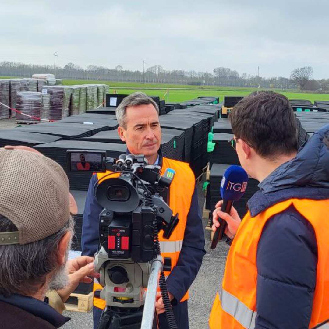 Stefano Ciafani during an interview at the Casei Eco-System plant