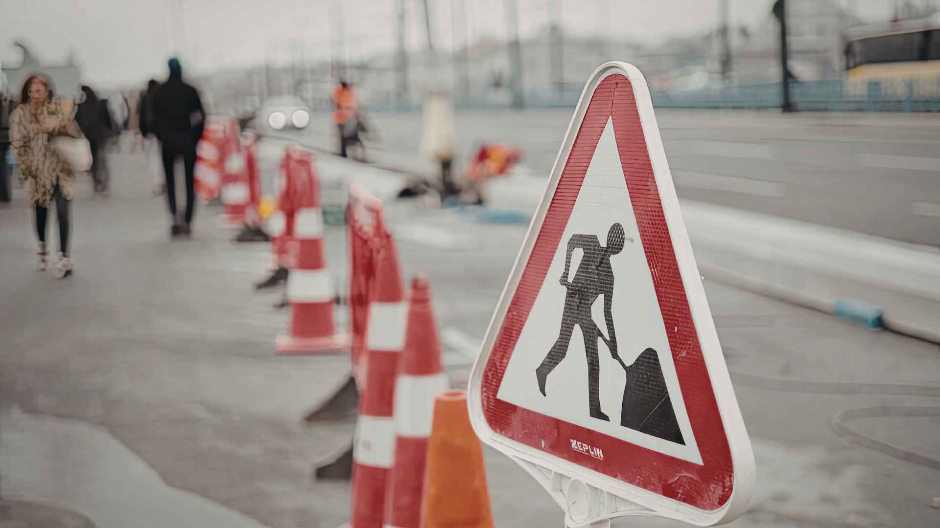 Lavori stradali cantiere