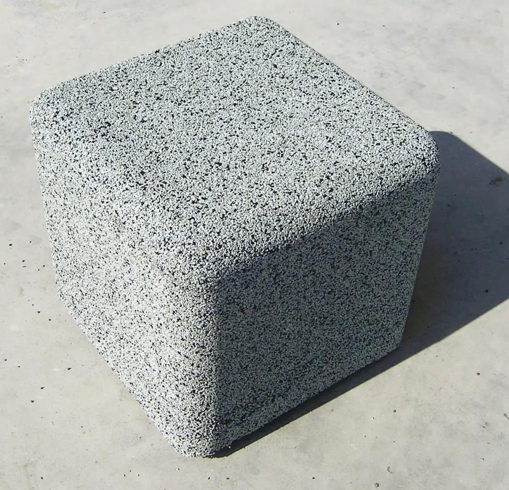 ECO-CUBE seat made of recycled rubber with a melange finish, product details